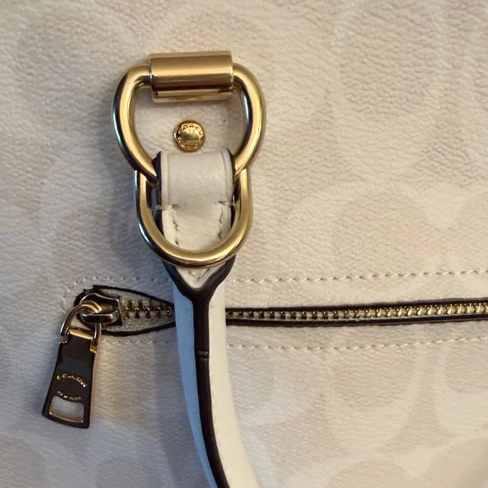 Coach Ivory Signature Satchel